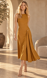 Vestido Malha com Decote nas Costas Skazi