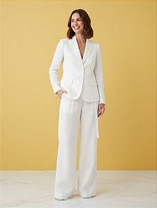 Calça Feminina 100% Linho Pantalona 613 Oficial