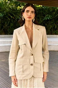 Blazer em Linho Fleche D'or