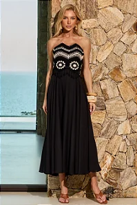 Vestido Top Crochê Fluido Fleche D'or