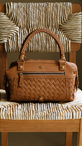 Bolsa Média Couro Tressê Luiza Barcelos