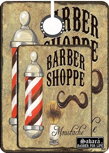 Capa de corte - (Cuello Neopreno) - BLESSED - B N - Imperio Barber Shop