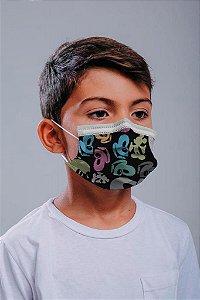 INFANTIL Máscara cirúrgica tripla c/ elástico 30 und. - ESTAMPA 5