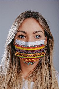 Máscara cirúrgica tripla c/ elástico cx c/ 30 und - Estampa 25