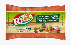 Polpa de frutas Mista 1Kg - 10 pacotes de 100g