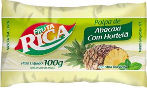 Polpa de Abacaxi com Hortelã 1Kg - 10 pacotes de 100g