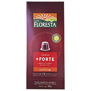 Cápsulas Café Floresta Espresso +Forte (10 cápsulas compatíveis com máquinas Nespresso)