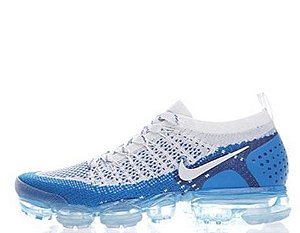 Tênis Nike Air Vapormax Flyknit 2 Branco e Azul | ATÉ 50% DESCONTO AQUI |  EMPORIO DO TÊNIS - ARMAZÉM DOS TÊNIS