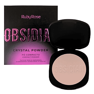 Pó Compacto Ruby Rose Obsidian Crystal Powder PC03 9,6g