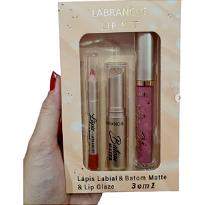 Lip Kit 3 em 1 (batom matte + lápis + lip gloss) - Labranche - 01