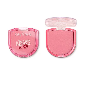 Blush Compacto Kisses - (Cor 01) - City Girls