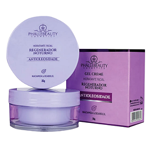 Gel Creme Hidratante Facial Regenerador Noturno - Phallebeauty