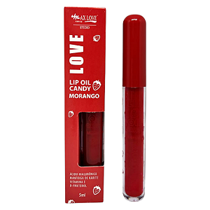 Lip Oil Candy Morango - Max Love