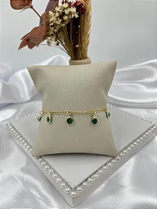 Pulseira Pedra - Banhada a Ouro Flash