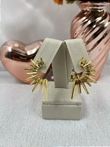 Brinco Raio de Sol Banhado Dourado