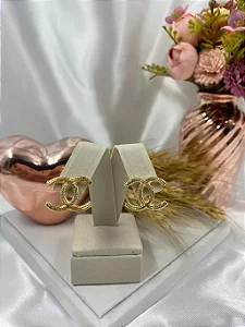 Brinco Banhado Dourado Chanel