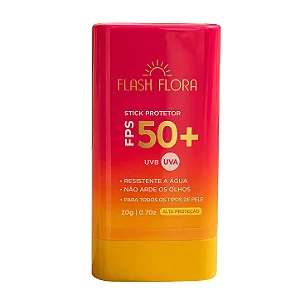 Protetor Solar Facial Stick FPS 50+ Flash Flora