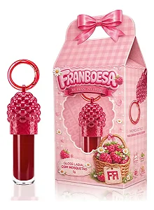 Gloss Labial Fran By Franciny Ehlke Com Mosquetão Framboesa Vermelho