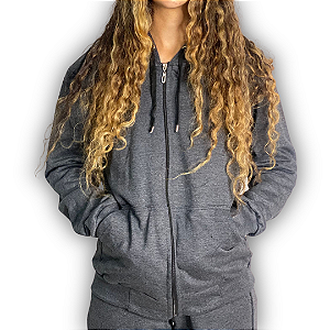 MOLETOM -  CINZA - CANGURU (unissex)