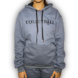 MOLETOM VOLEIBOL PARIS 2024 -  CINZA AÇO - CANGURU (unissex)