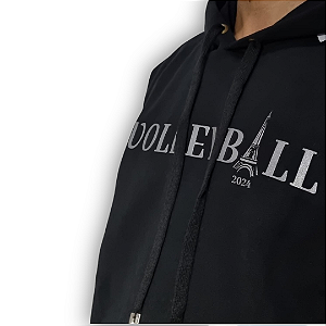 MOLETOM VOLEIBOL PARIS 2024 -  PRETO - CANGURU (unissex)