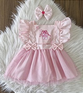 Romper com Tule Bailarina +Laço