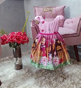 Vestido de Festa de Aniversário Marsha e Urso