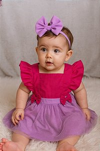 - Jardineira Boo Mostro S/A com Tule