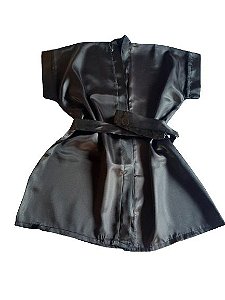 Robe de cetim infantil preto