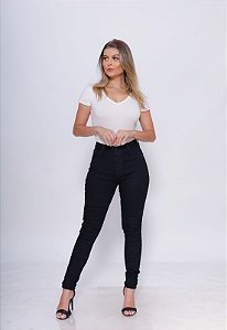 Calça Jeans 12007rasgada Feminina Perna Larga Rasgada 12007