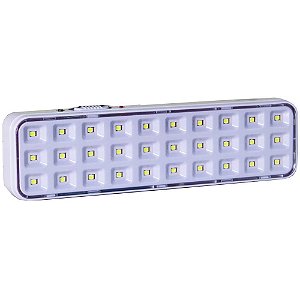 Luminária de Emergência LED Bivolt Recarregável