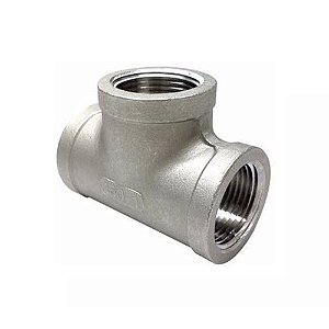 Conexão Roscável TEE 90° Aço Inox 150lbs  de 1/4" à 4"