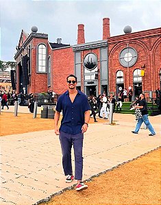 Camisa Viscolinho Mar