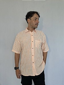 CAMISA LISTRAS LARANJA