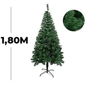 Arvore de Natal Pinheiro Cor Verde 1,80m 388 Galhos - A0014 - Loja Real  Mania