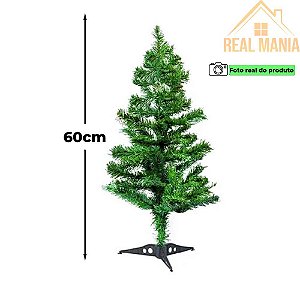 Árvore De Natal Pequena Pé de Madeira Pinheiro Verde Luxo 60cm - 60 Galhos  Premium - top natals - Árvore de Natal - Magazine Luiza