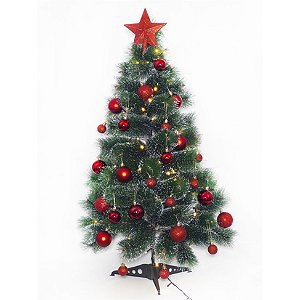 Árvore De Natal Branca Decorada 90 Cm Com Galhos