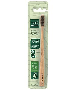 Escova Dental Natural Bambu e Carvão - Boni