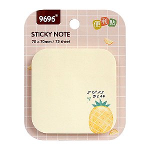 Bloco Autoadesivo Sticky Notes Abacaxi 9695 - Styps Marrom