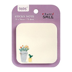 Post-it Sticky Notes Plantas 9695 - Keep Smile Roxo