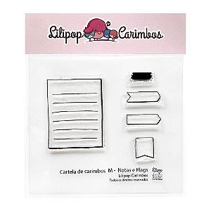 Kit de Carimbos Notas e Flags - Lilipop