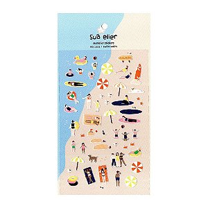 Adesivo Decorativo De Papel Suatelier Swim Swim Praia