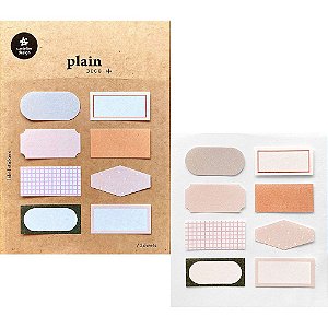 Adesivo Divertido Papel - 2 Cartelas Plain Deco + n.1663 Label Stickers