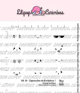 Kit de Carimbos Expressões de Bichinhos 1 - Lilipop
