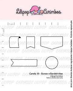 Kit de Carimbos M Banner e Bandeirinhas - Lillipop