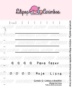 Kit de Carimbos G Linhas e Checklist - Lilipop