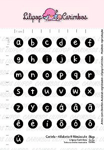 Kit de Carimbos Alfabeto 9 Minúsculo - Lilipop