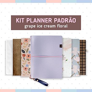 Kit Planner Padrão Grape Ice Cream Floral