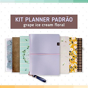 Kit Planner Padrão Grape Ice Cream Floral 2