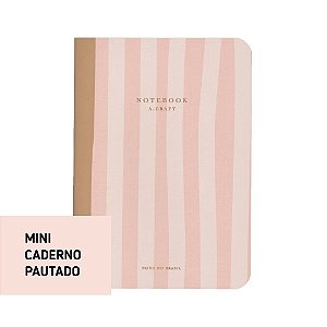Mini Caderno Pautado Pink & Caramel Para Mini Planner A.Craft